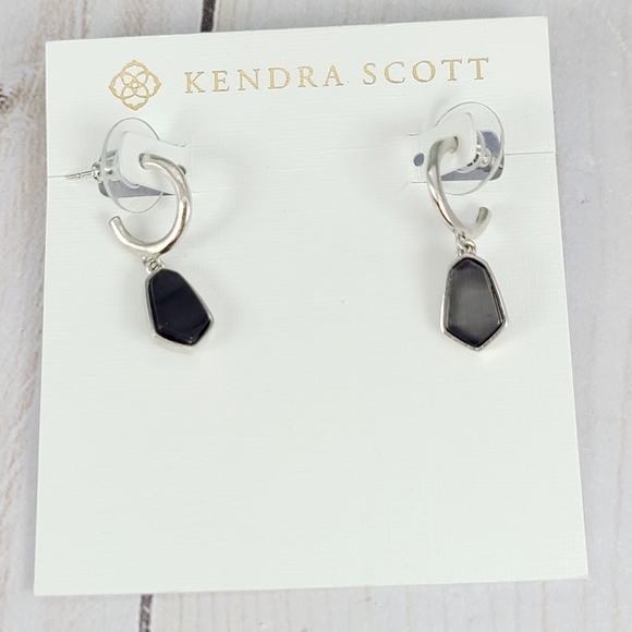 Kendra Scott black Clove Huggie Hoop Earrings - Picture 2 of 7